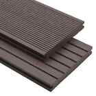 Wpc Solid Decking Boards With Accessories 16M² 2.2M Dark Brown Vidaxl