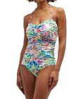Johnny Was Sweetheart Ruched Swimsuit Sz M Bathing One Piece $218 Nwt