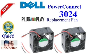 2x Quiet Replacement Fans for Dell PowerConnect 3024 (2W513) - Picture 1 of 2