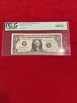 2003 $1 Federal Reserve Star Note PCGS 64PPQ  (Random selection Four available￼) - Image 1 of 4