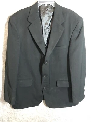 L.L. Bean Blazer Mens 45 Black Traveller Microfiber Career Sport Coat Jacket - Image 1 of 4
