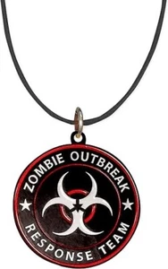 Zombie Outbreak Response Team Biohazard Logo Novelty - Enamel Metal Pendant - Picture 1 of 6