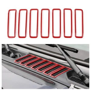 Cubierta de ventilación exterior roja para Jeep Wrangler JL 2018+ 7 piezas - Imagen 1 de 6