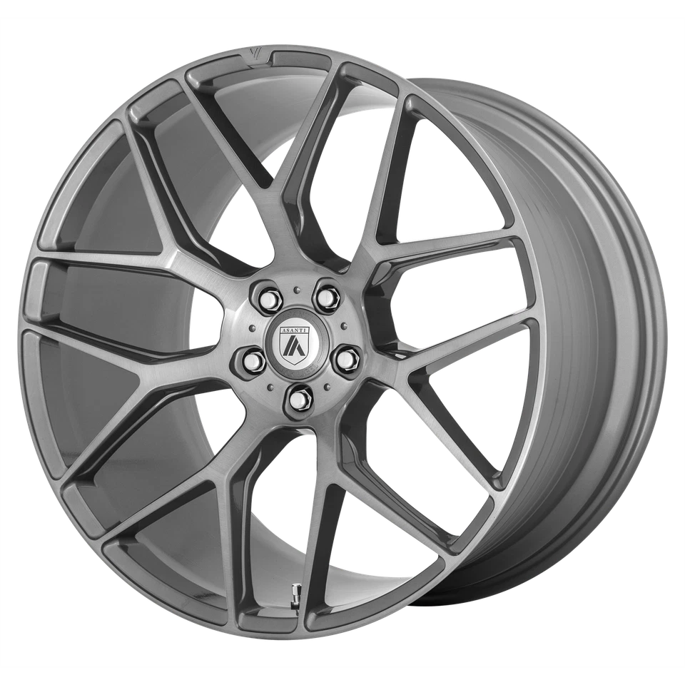 Rueda cepillada de titanio 22x9 Asanti negra ABL-27 DYNASTY 5x112 (32 mm) Foto 1 de 4
