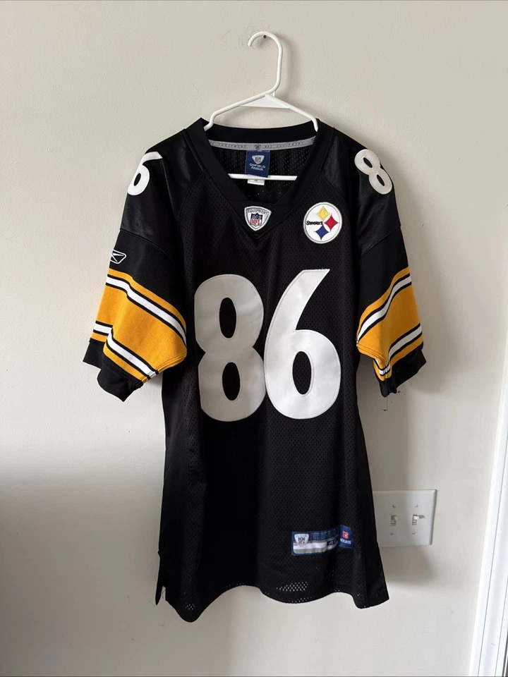 Men’s Reebok Pittsburgh Steelers Hines Ward #86 Football Jersey Sz 48 - Black - Image 1 of 4
