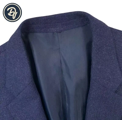 Mens 42 L  J CREW Thompson Royal Navy Blue Speckled Knit Wool Blend Blazer - Image 1 of 4