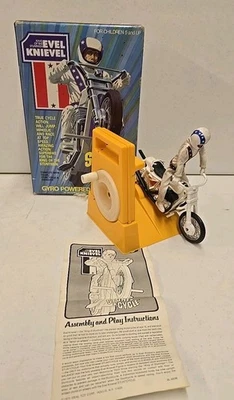 Vintage Ideal Toys Evel Knievel King Of Stuntmen Gyro Motor Stunt Cycle 1975 - Image 1 of 4