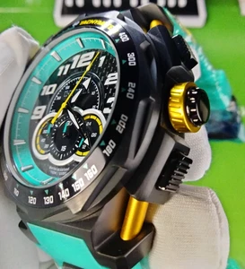 Invicta S1 Rally Chrono Tachy Quarz Herrenuhr SS 43798 G/B Silikonband WR100M - Bild 1 von 21