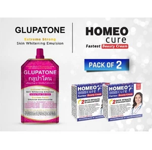 GLUPATONE Extreme StrongEmulsion 50ml With 2 HomeoCure Beauty Cream - Picture 1 of 6