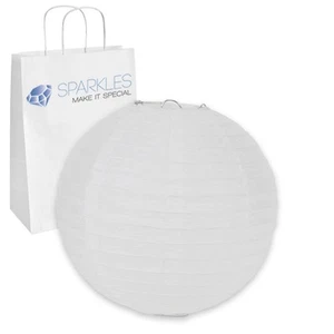 5 Stck. 8" Zoll Chinesische Papierlaterne - Weiß - Hochzeit Party Event Dekoration Lu - Bild 1 von 6