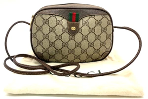Auth Gucci GG Supreme Sherry Line 156.02 PVC Leather Beige Shoulder Bag NS061590 - Picture 1 of 22