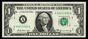 1969A $1 SCARCE A-A BLOCK BOSTON BEAUTIFUL GEM UNC Federal Reserve Note! - Picture 1 of 2