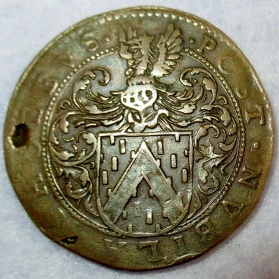 1630 Colonial Copper Commemorative Penny Spanish Netherlands - Image 1 of 3