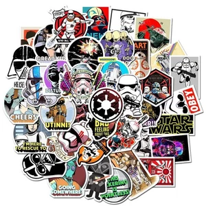 Lot de 50 autocollants Star Wars pour ordinateur portable/bouteille d'eau/téléphone/guitare vinyle étanche - Photo 1 sur 6