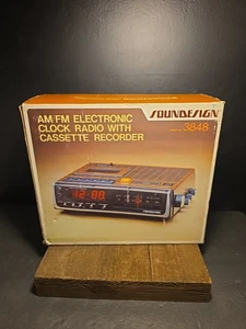 Radiocassetta orologio vintage Soundesign modello 3848 nuovo vecchio magazzino WOW!! 🌟  - Foto 1 di 15