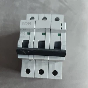 MEM Memshield 2 63amp MCB C63 Triple Pole MCH363 10kA Eaton Delta - Picture 1 of 4