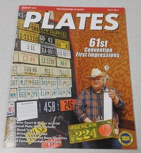ALPCA PLATES magazine August 2015 Rogers license plate convention - Picture 1 of 1