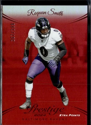 2024 Panini Prestige #24 Roquan Smith Red Premium Xtra Points #/399 - Image 1 of 2