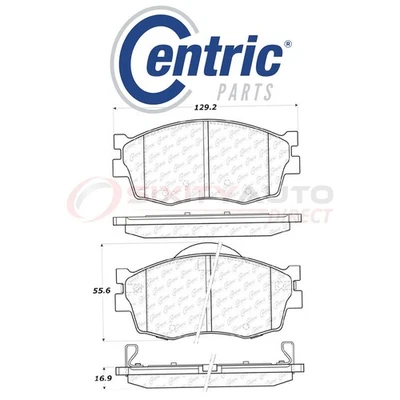 Centric C-TEK Ceramic Disc Brake Pads for 2006-2011 Kia Rio5 1.6L L4 - Kit ru Foto 1 de 4