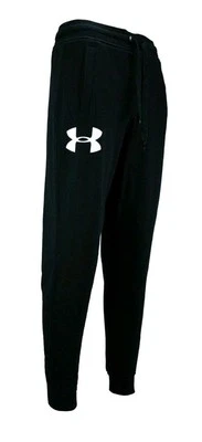 Under Armour UA Joggers Men's Rival Fleece Logo Sweatpants Black Large. NWT - Image 1 of 4