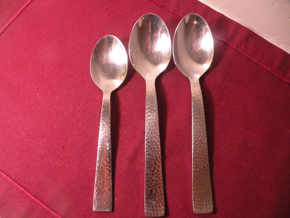 Godinger CASTELLO кованая нержавеющая 2 суповые ложки 7 3/8 дюйма и 1 чайная ложка 6 1/4 дюйма - Изображение 1 из 4