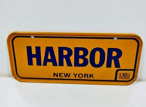 Vintage 1982 Metal New York Bicycle License Plate HARBOR - Picture 1 of 4