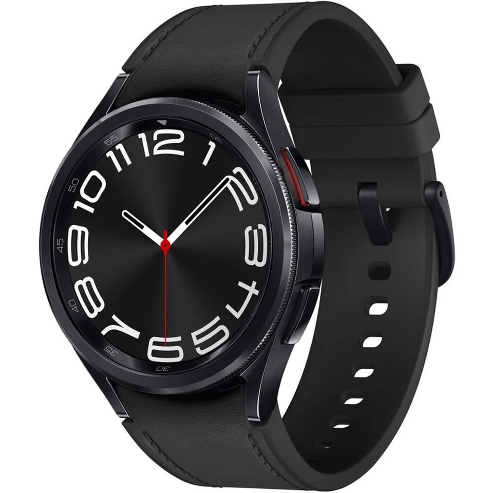 Samsung Galaxy Watch 6 Classic 43mm BT- Black Stainless Steel w/Black Sport Band - Image 1 of 4
