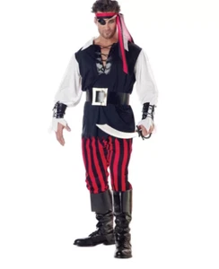 California Costumes Cutthroat Pirate Men's Halloween Costume Size Large 42-44 - Picture 1 of 5