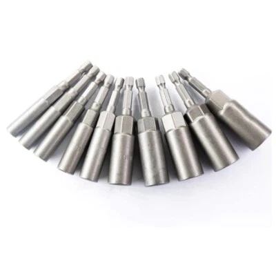 Nut Setter Driver 1/4" Hex Shank Drill Bit Set Quick Change Metric Nut Drivers - Image 1 of 4