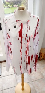Blutbespritztes Kochoberteil und Hut - Halloween/Kostüm - Bild 1 von 6