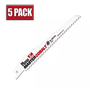 6" x .035" 6 TPI Morse Master Cobalt Bi-Metal Reciprocating Saw Blades - 5 Pack - Picture 1 of 1
