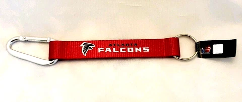 NFL Atlanta Falcons Carabiner Lanyard Key Ring Keychain Football Cover
