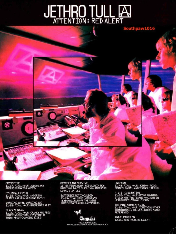 1980 Jethro Tull "A" Album Release Music Industry Promo Reprint Ad - Image 1 of 1