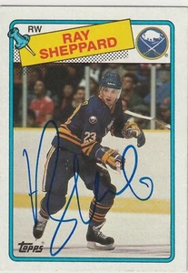 Ray Sheppard signed 1988-89 Topps Karte Buffalo Sabres Autogramm Red Wings - Bild 1 von 1