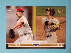 2022 Topps X Bobby Witt Jr Crown Collection Aaron & Austin Nola #37 - Imagen 1 de 2