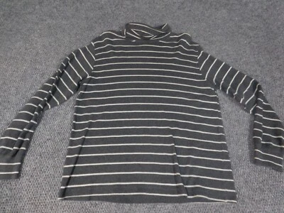 Suéter Jones New York Mujer Grande Gris Rayas Deportivo Jersey Elástico Foto 1 de 4