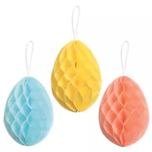 Großes 25 cm Wabenpapier Osterei Hängedeko - Bild 1 von 4