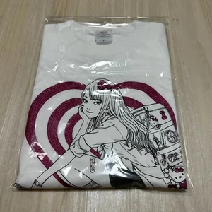 Camiseta Tomie × Hello Kitty Colaboración Lentejuelas Junji Ito Sanrio Blanca Talla L - Imagen 1 de 7