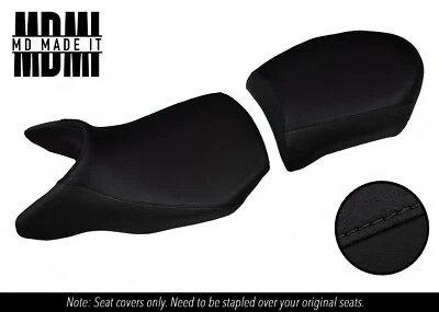 SE ADAPTA A BMW R 1200 RS 15-19 JUEGO DE FUNDAS DE ASIENTO VINILO AGARRE PERSONALIZADO NEGRO Foto 1 de 4