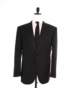 $6,270 BRIONI - *CELEB FAVORITE* Hand Made Italy Black Peak Lapel Tuxedo - 48R - Picture 1 of 11