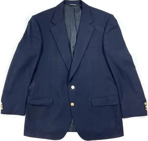 Vintage Burberrys Mens Blazer Size 43 Long Prorsum Knight Gold Button Jacket USA - Picture 1 of 18