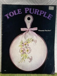 Vintage Decorative Painting Patterns Tole Purple Annie Richardson Patchwork Plum - Picture 1 of 9