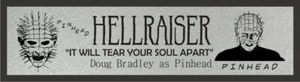 Doug Bradley Hellraiser Pinhead nameplate for signed autographed movie photo - Picture 1 of 2