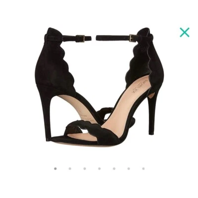 Rachel Zoe Ava Scalloped Ankel Suede Strap - Image 1 of 4