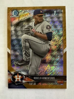 2018 Bowman Chrome Gold #BCP-184 Rogelio Armentero Houston Astros /50 NrMt - Image 1 of 2