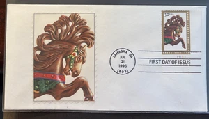 #2979 Carousel horse FDC with add-on cachet, 7.5"x4" - Picture 1 of 1