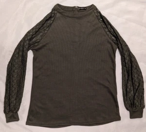 MIHOLL Women’s Long Sleeve Tops Lace Casual Loose Blouses T Shirts - Picture 1 of 5