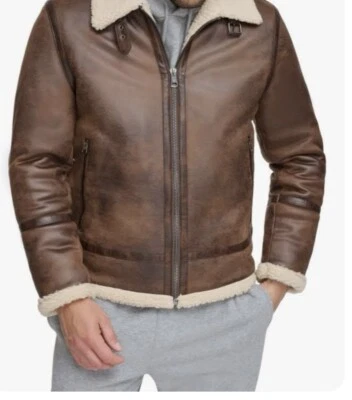 NWOT MANGO MEN FLIGHT JACKET SIZE SMALL SUPER WARM BELTED COLLAR - Image 1 of 4