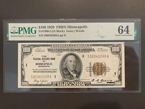 1929 FRBN MINNEAPOLIS FR#1890-I PMG 64 - Picture 1 of 4