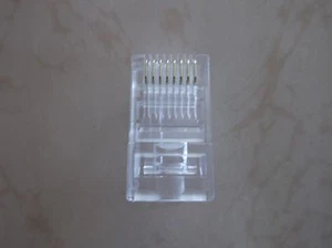 100-RJ45 CERTIFIED CAT5E CAT5 8P8C CRIMP MODULAR PLUG ..TUFF JACKS QUALITY - Picture 1 of 2